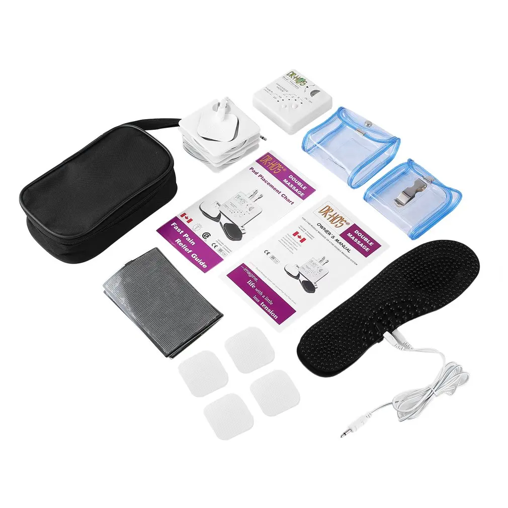 

Dual Double Digital Muscle Massage Therapy System Machine Acupuncture Patch Manipulation Electric Massage Body Device