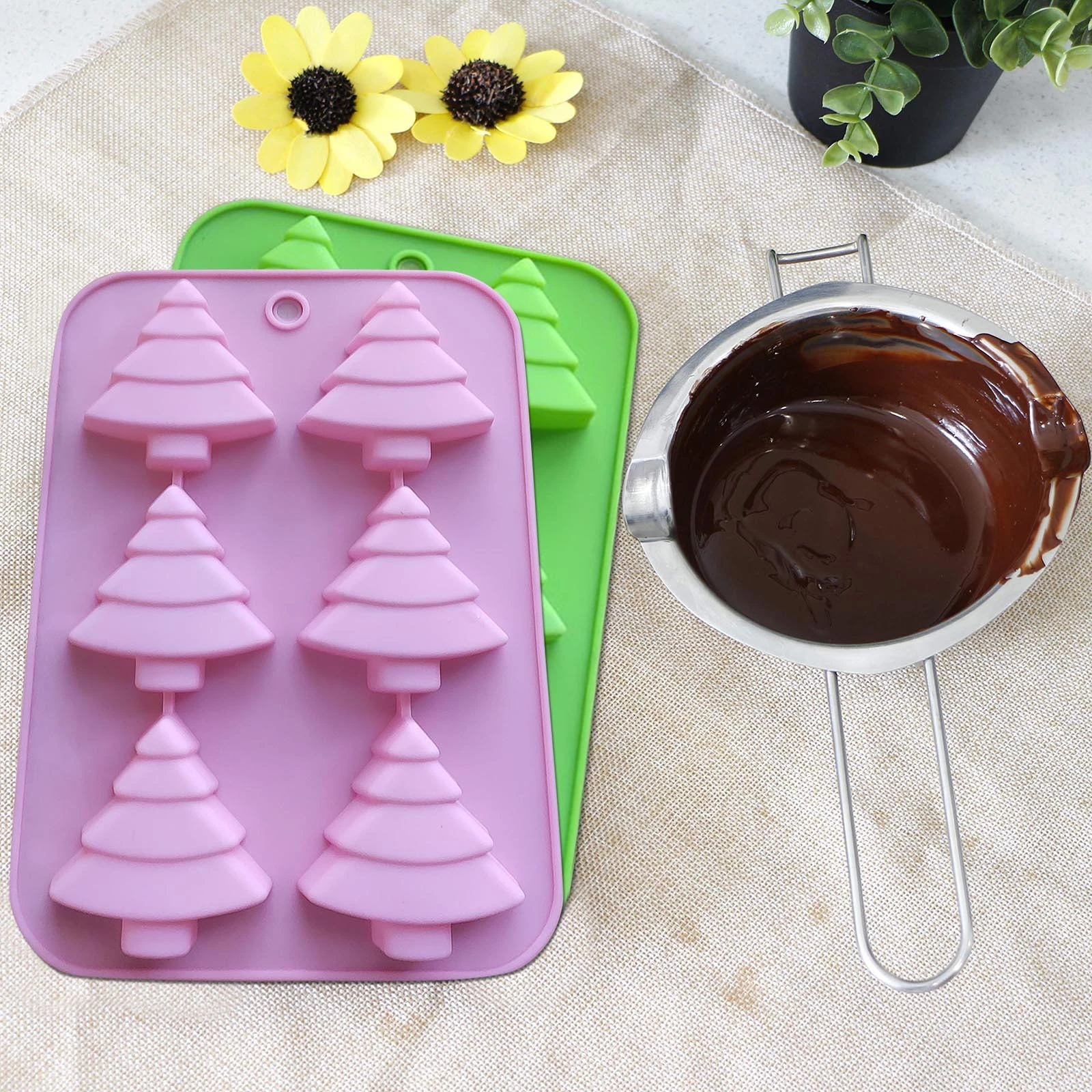 Christmas Silicone Fondant Mold Cake Chocolate Decorating Baking Mould Tools