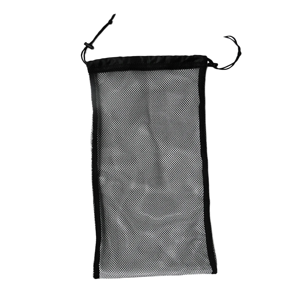 Large Portable Water Sports Scuba Diving Snorkel Mask Tube Gear Swimming Fins Flippers Shoes Storage Carry Mesh Drawstring Bag