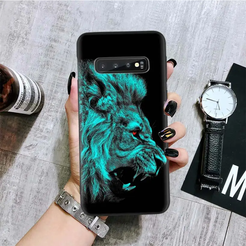 Лев альфа-самец Cub черная крышка чехол для телефона для samsung Galaxy A50S A10S A20S A10 A20E A30 A40 A50 A70 M40 M30S A80 корпус под плетенную сумку