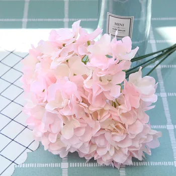 

1pc Artificial Flower Hydrangea Home Wedding Decoration Autumn Silk Plastic Flower Quality Fake Flower Banquet Hall Decoration