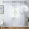 Topfinel Sheer Curtains For Living Room Bedroom Chiffon Tulle Window Treatment Curtains For Kitchen European And American Style ► Photo 2/6