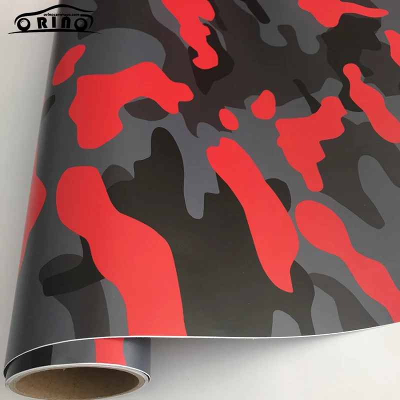 Black Grey Red Vinyl Sticker Wrap-3