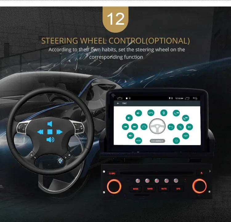 Perfect LJHANG 1 Din Car DVD Multimedia Player Android 9.0 for Peugeot 307 GPS Navigation Car Radio Stereo Bluetooth Video WIFI RDS IPS 14