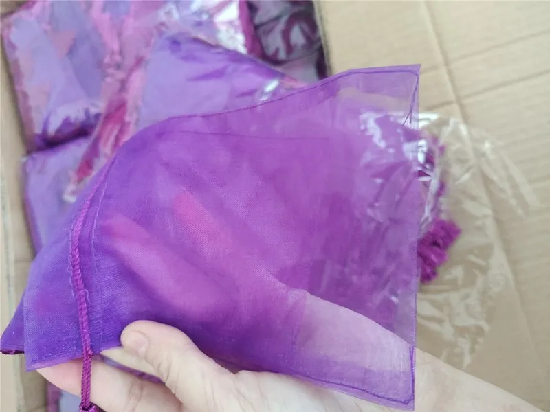 5000 шт 10*15 см OEM фиолетовые Сумки для подарков с кисточками на шнурке для свадебной вечеринки, пакеты для подарков