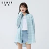 Cut Rate Shirts Blouse SEMIR Woman Long-Sleeve Lattice-Design Loose Casual Cotton Fashion 4001057582357