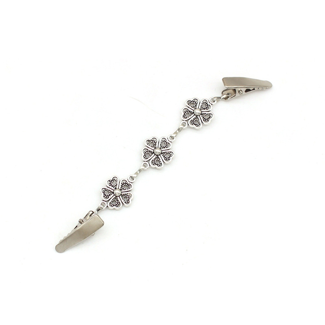 Cardigan Clip Fasteners for Clothes Clothespins Scarf Clip Brooch Sliver Pin Buckle Clip Holder Women Dress Jewelry