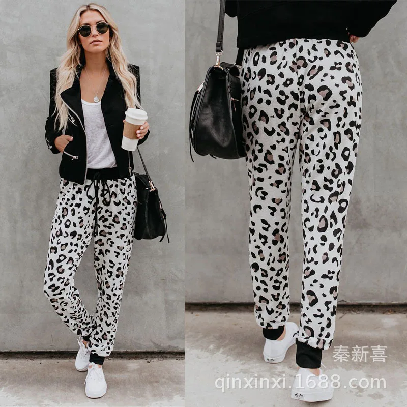 2019 AliExpress Eaby женское платье хит продаж модные повседневные штаны с леопардовым принтом