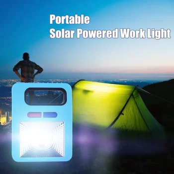 

Waterproof COB Portable Flashlights USB Charging Solar Energy Powered Blue Lamps Emergency Lighting for Outdoor Hiking