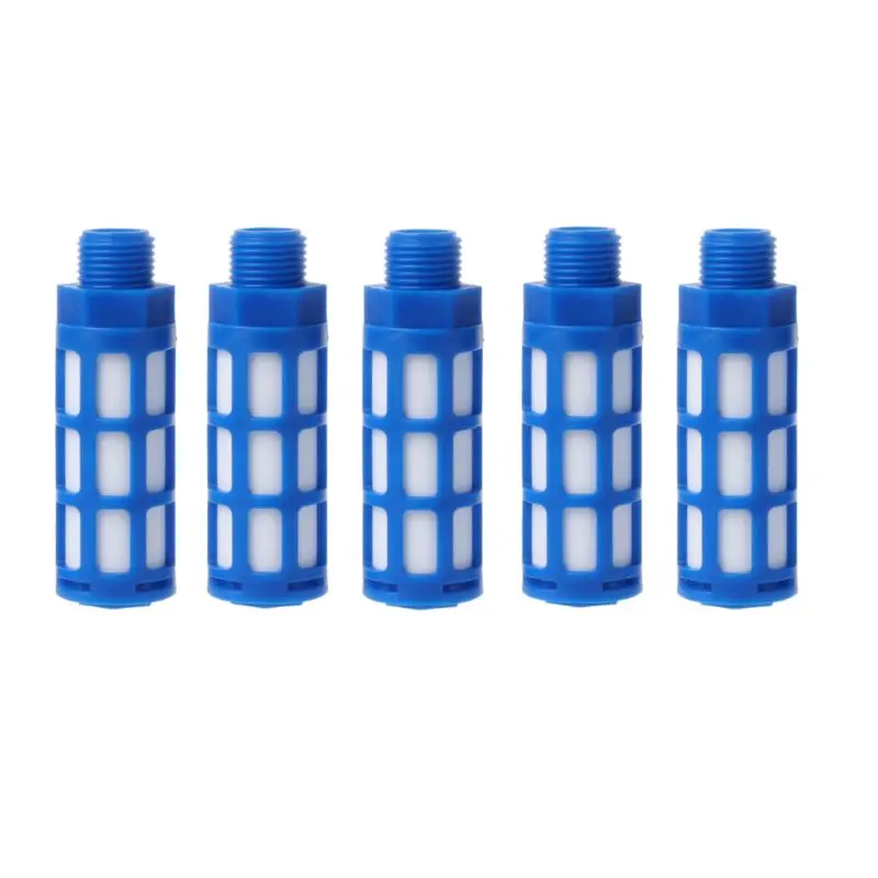 

5Pcs Pneumatic Plastic Muffler Air Quick Connector Exhaust Absorption Noise Reduction Filter 4" External Thread