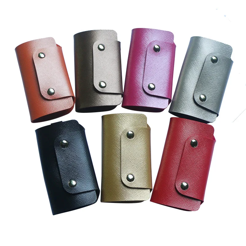 

Korean fashion PU leather key case solid color key case convenient key case