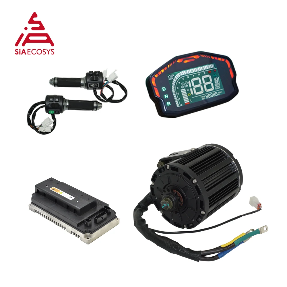 US $608.00 SIAECOSYSQSMOTOR 138 4000W Rated 72V 100KPH 7500w Continous With EM150SP Controller Mid Drive Motor Power Train Kits