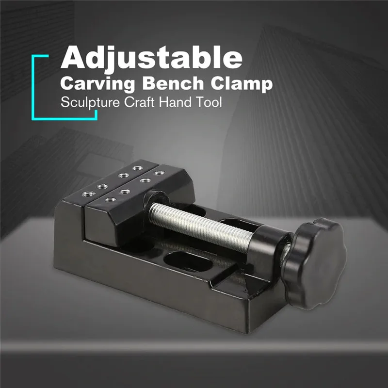 Flat Mini Carving Bench Clamp Drill Press Vice Hand Micro Clip with 4pcs Screws and Installation Covers For DIY Tools 40DEC0501