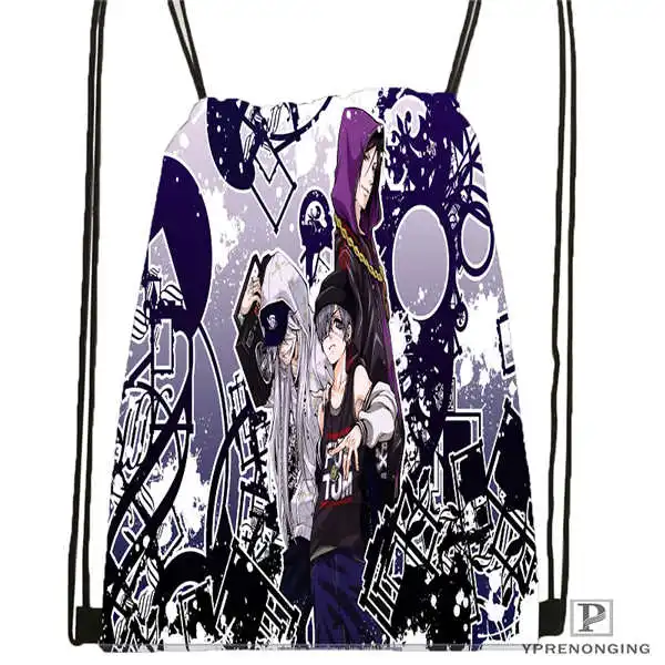 Drawstring Backpack Пользовательский Черный Дворецкий(6) походная сумка на шнурке милый рюкзак для детей(черная спинка) 31x40 см#180531-03-39 - Цвет: Drawstring Backpack