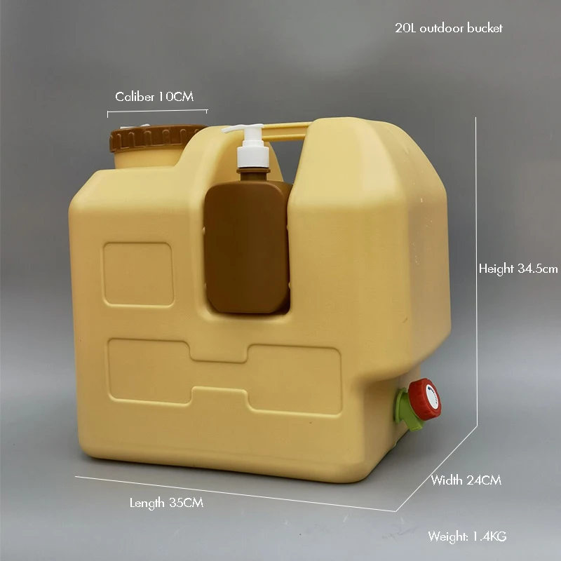 Relaxdays Water Canister With Tap, 15 Litres, Camping Container, BPA-Free Plastic, Wide Opening, Handle, White/Black, 80% 10%, 38x22x39 Cm - View #4