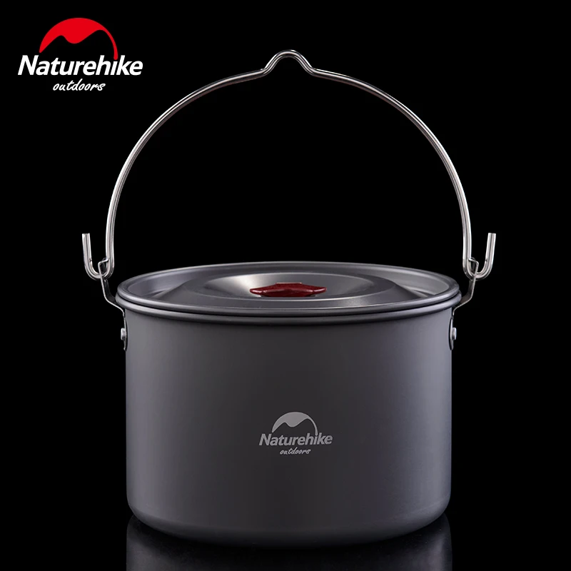 

Naturehike Camping Cookware Pot 4L Aluminium Alloy Outdoor Travel Picnic Cooking Set Hanging Pot Kitchen Cauldron