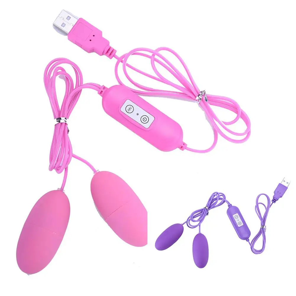 Women USB Double Egg Vibrator Dildo 10 Frequency G Spot Vibration Clitoris Stimulator Vagina Massager Adult Sex Toy AV Stick | Красота и