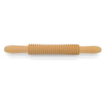 

1 Pcs Beech Threaded Rolling Pin Spaghetti Stick Noodle Cutter Patterned Noodle Stick Screw Rolling Pin