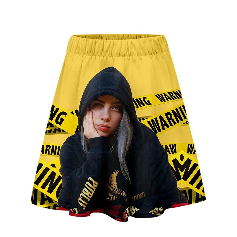 Новинка Billie Eilish, одежда с 3D принтом, повседневная юбка, женская летняя сексуальная Комбинированная юбка, топы, крутые женские юбки
