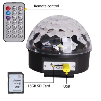 

Dmx Laser Stage Light Disco Ball Light DJ Crystal Magic Ball Led Party Lights Dj light With MP3 Remote Control Luces Discoteca