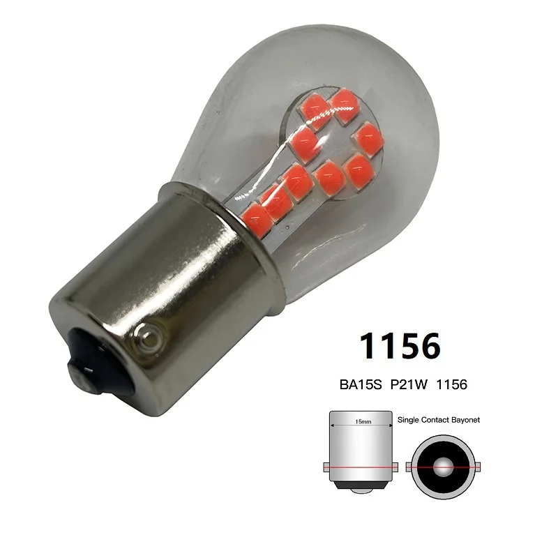 10pcs S25 1156 Ba15s Led 1157 Bay15d P21w/5w Car Brake Light Bulb Auto