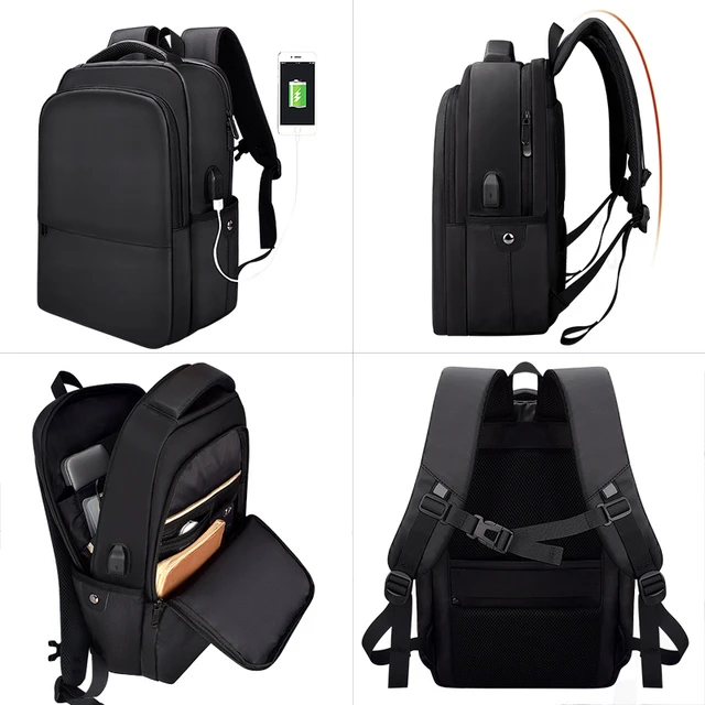 Mochila para Laptop 15.6 Pulgadas Bolso de Mujer Hombre Portátil USB de  Viaje