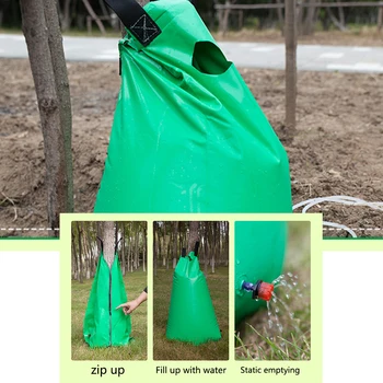 

Zipper Drip Irrigation Tools Gardening Watering Bag Adjustable With Nozzle Agricultural Tree Slow Release Plant Flower PVC