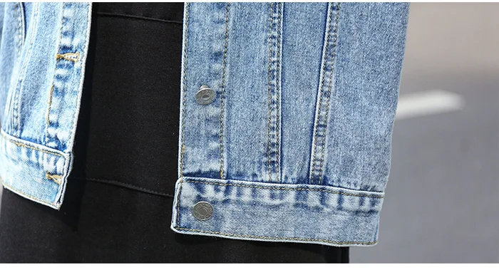 Весенние женские джинсовые куртки с жемчужинами и бисером, 5Xl, Повседневная джинсовая куртка-бомбер с длинным рукавом, черная джинсовая куртка корейского размера плюс