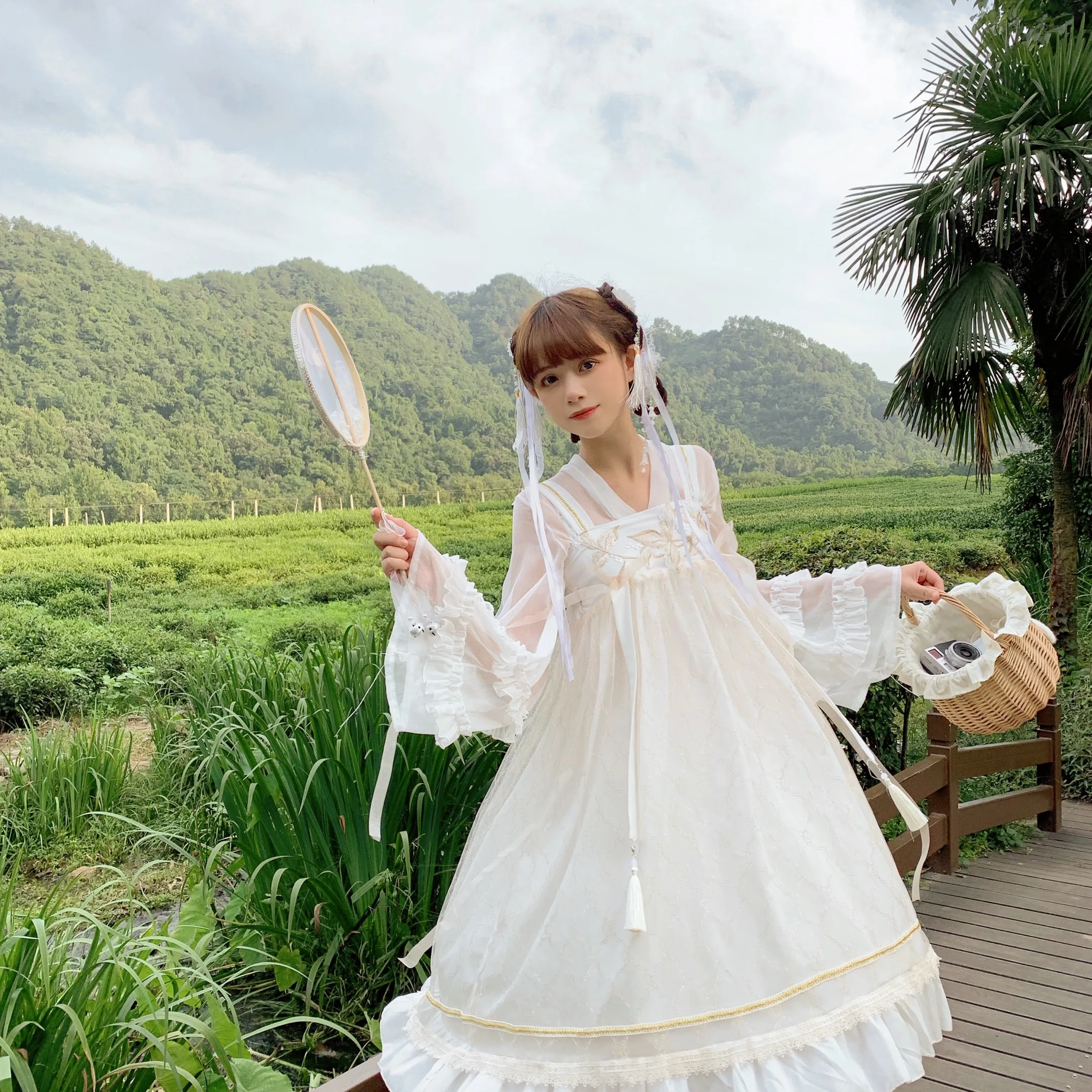 

Lily Han element Ancient style Soft sister Hanfu Dress Traditional Dance Costumes Elegant Fairy Performance Dress fairy suit