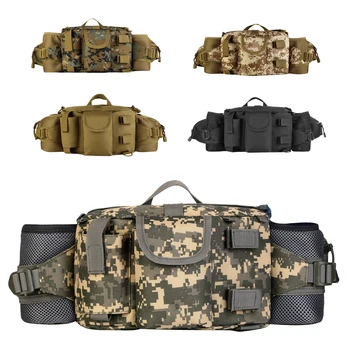 

Strong Outdoor Hiking Waist Bag Fanny Pack/ Bag with Side Double 8cm Dia. Water Bottle Pockets for Camping Hiking Accessories