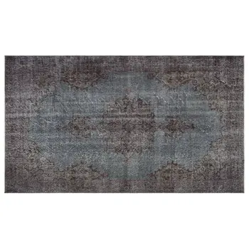 

Handmade Gray Vintage Overdyed Turkish Area Rug 153x266 Cm-5'0''X8'9''
