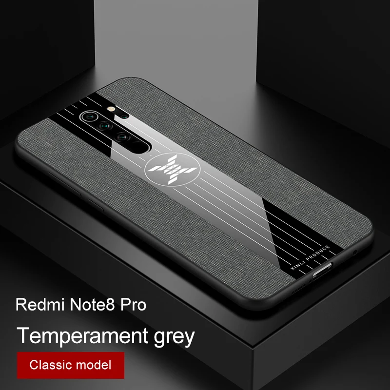 Xiaomi Redmi Note 8 Pro Чехол Мягкий Силиконовый противоударный бампер для Redmi Note 8 тканевая задняя крышка Xiaomi Note 8 Plus чехол для телефона s - Цвет: grey