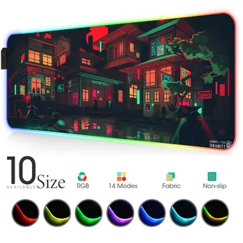 

Neon shallows RGB Mouse Pad Gamer Accessories Large LED mouse pad gaming pc tapis souris PC Desk Play Mat with Backlit muismat