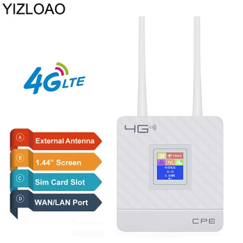 Enrutador Wifi YIZLOAO CPE 4G GSM Gateway FDD TDD LTE WCDMA MÓDEM INALÁMBRICO, enrutador, antenas externas, puerto WAN/LAN, punto de acceso