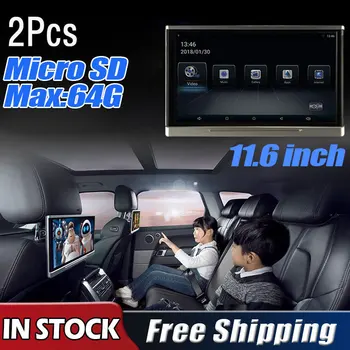 

【free shipping】2Pcs Universal 11.6Inch Android 6.0 Car Monitor Headrest IPS Touch Screen HD 1080P Video For BWM Benz Audi Land