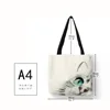 Watercolor Hand Painted Tote Bags Floral Cute Cat Print Shoulder Bag For Women Lady  Office Handbag Daily Casual Shopping Bags ► Photo 2/6