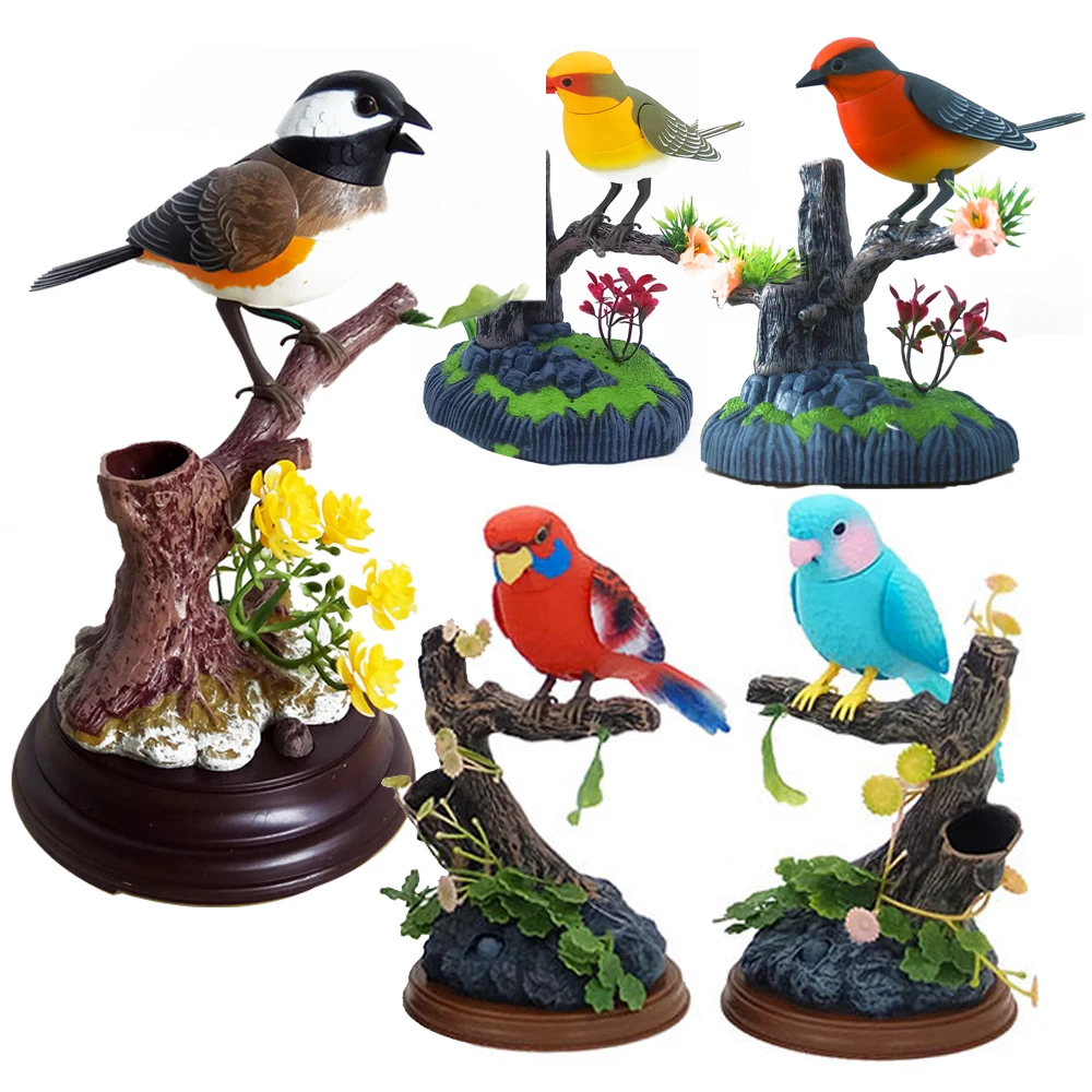 Electric Simulation Voice Control Parrot Toy Musical Magpie Talking Electronic Pet Bird Model Decoration Children'S Toy Gift 6