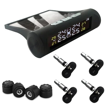 

Car tire pressure monitor system TPMS Car Tyre Pressure Monitoring System Solar Power Digital Auto Security Alarm Systems