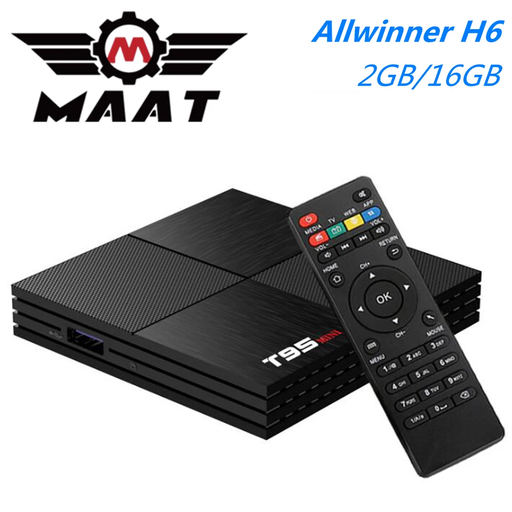 ТВ Приставка Smart TV T95 5 шт./лот Android 9 0 4K четырехъядерный Allwinner H6 2 Гб ОЗУ 16 ПЗУ 4G Wi Fi