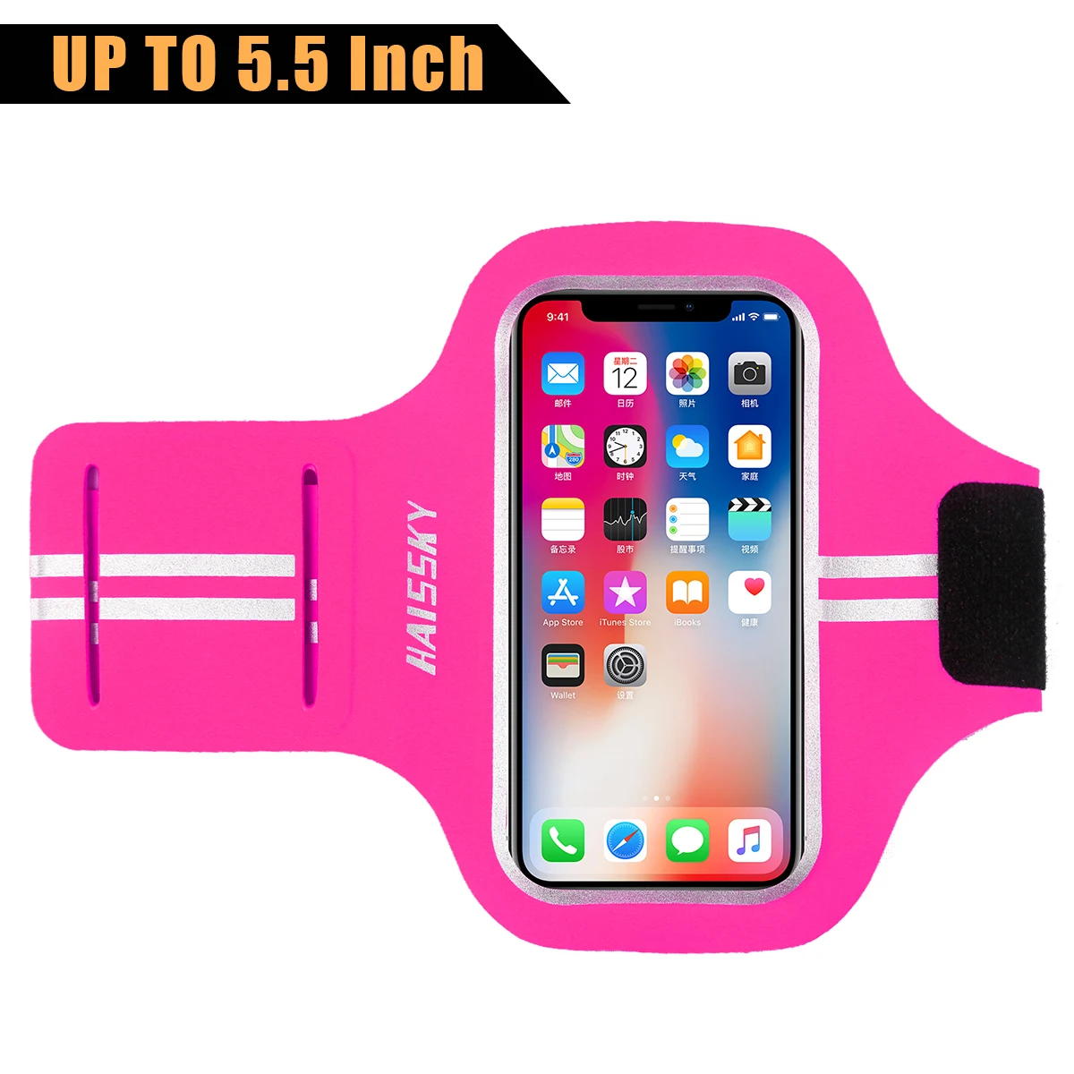 64 Rose Red Спортивные нарукавники для бега для iPhone 11 Pro XS X 8 7 6 Plus huawei P30 P20 Lite samsung S10 A50 чехол для телефона на руку повязка держатель - Цвет: 64 Rose Red
