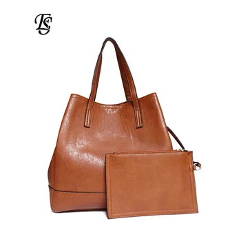 

ESHUNFA Female Bag Single Shoulder Bag Leather Pure Color The Large Capacity Hand Bag Mother And Child Bag Contracted Fashion