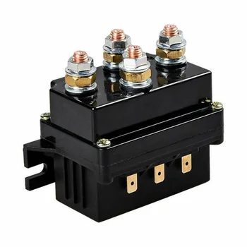

500A Relay With Wireless Remote Control Receiver Sheaths ABS+Aluminum Alloy Car Accessories Winch Solenoid Relay