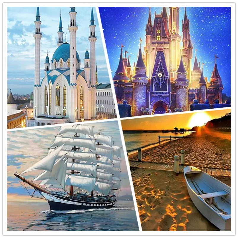

Diamond painting kit, used for the entire circular painting art of 5d landscape, DIY, mosaic, diamond embroidery, handmade home