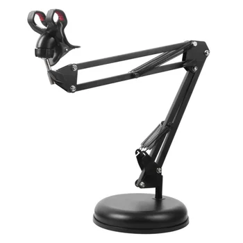

Foldable Phone Holder Desktop Stand Brackets Lazy Mobile Phone Holder for Recording Live Video Bloggers (Black)