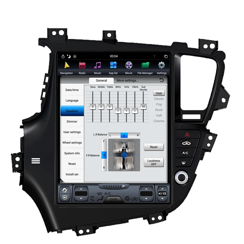 Cheap NAVITOPIA 12.1inch 4G+64GB Tesla Style Vertical Screen Android 8.1 Car DVD GPS Navigation for Kia K5 2011 2012 2013-2015 13