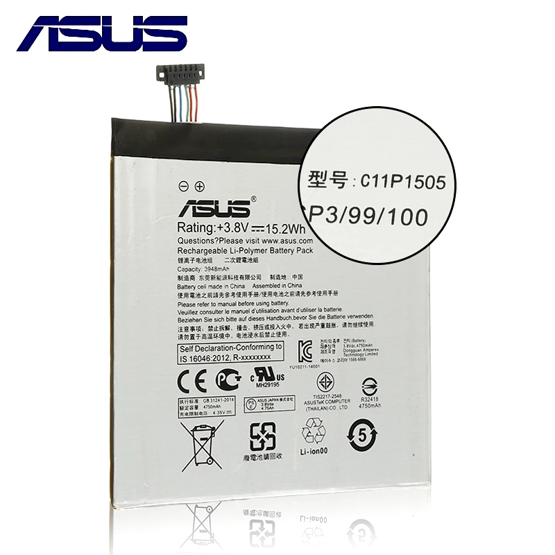

Original Battery For Asus ZenPad 8.0 Battery Z380KL P024 Z380C P022 Z380CX C11P1505 3948mAh Full Capacity