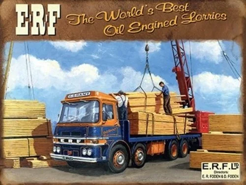 

ERF FODEN FLAT BED LORRY TRUCK Metal Tin Sign Poster Wall Plaque