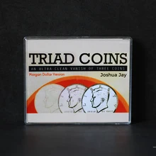 Триадные монеты(Морган трюк) Джошуа Джей монета фокусы крупным планом магический реквизит трюк монеты Исчезающие супер улица