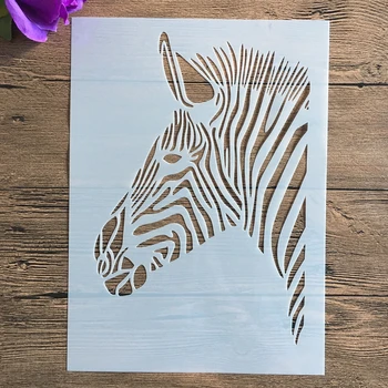 

A4 29 * 21cm zebra DIY Stencils Wall Painting Scrapbook Coloring Embossing Album Decorative Paper Card Template,wall