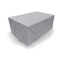 Outdoor Patio Furniture Waterproof Dust Cover for Chairs, Tables, and Sofas - Weather - Resistant Protection for Garden Furniture (Silver)